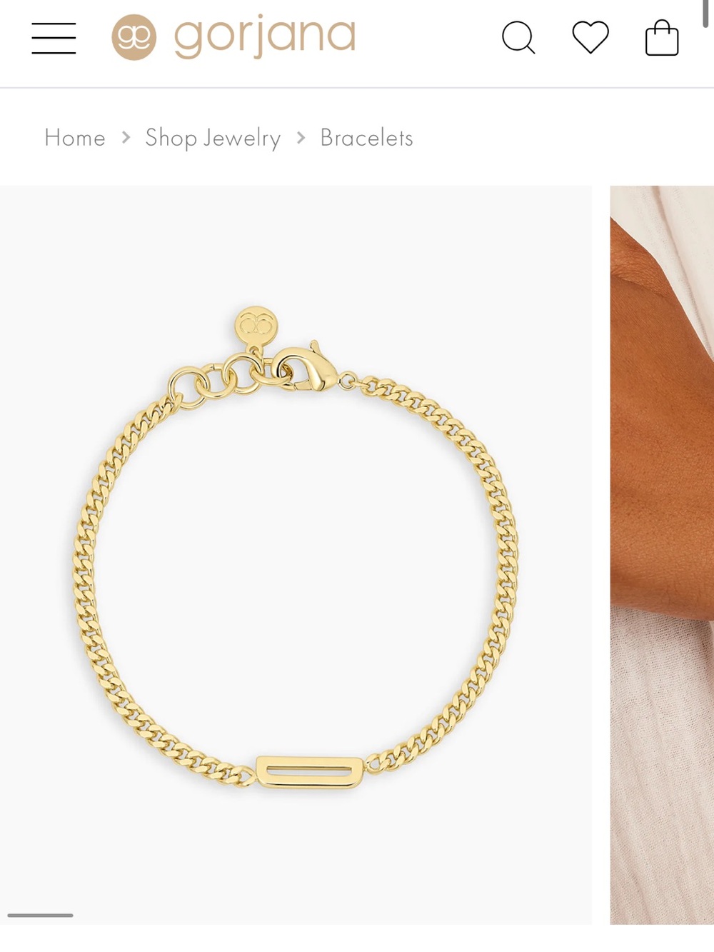 Gorjana Gold D Bracelet - Picture 2 of 3